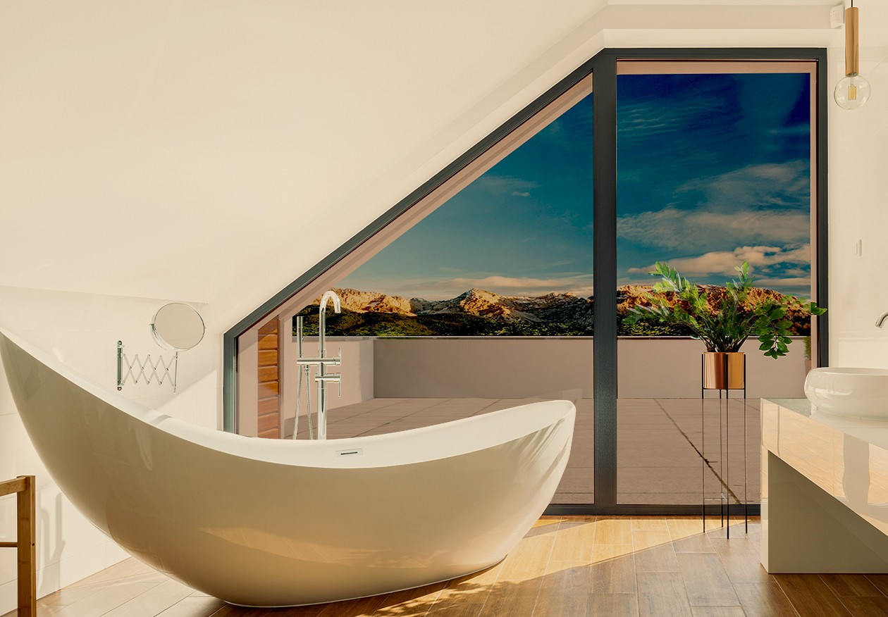 - Luminis Films - Individual film for one-way mirror glass bronze colour interior view