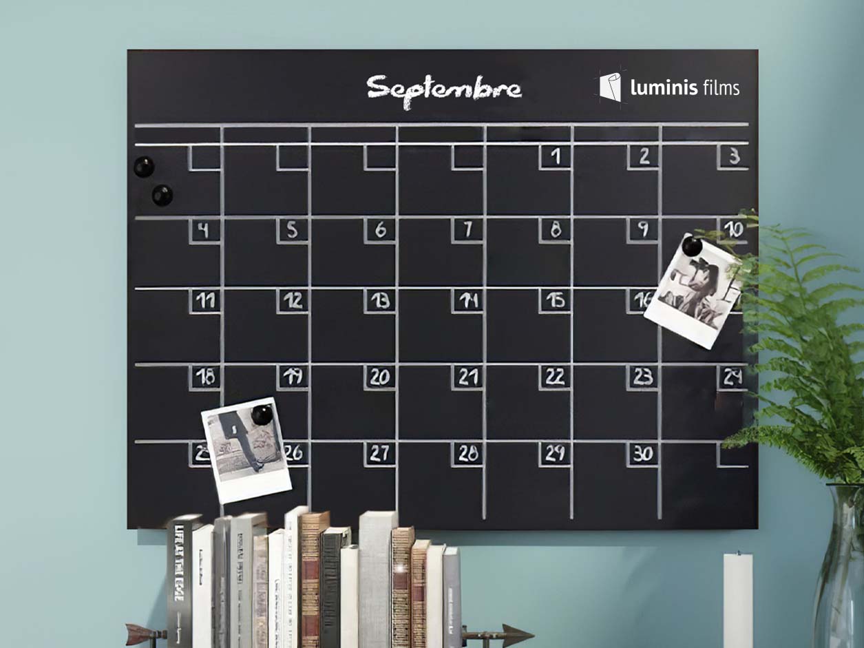 Film tableau aimanté effet ardoise noir - Luminis Films