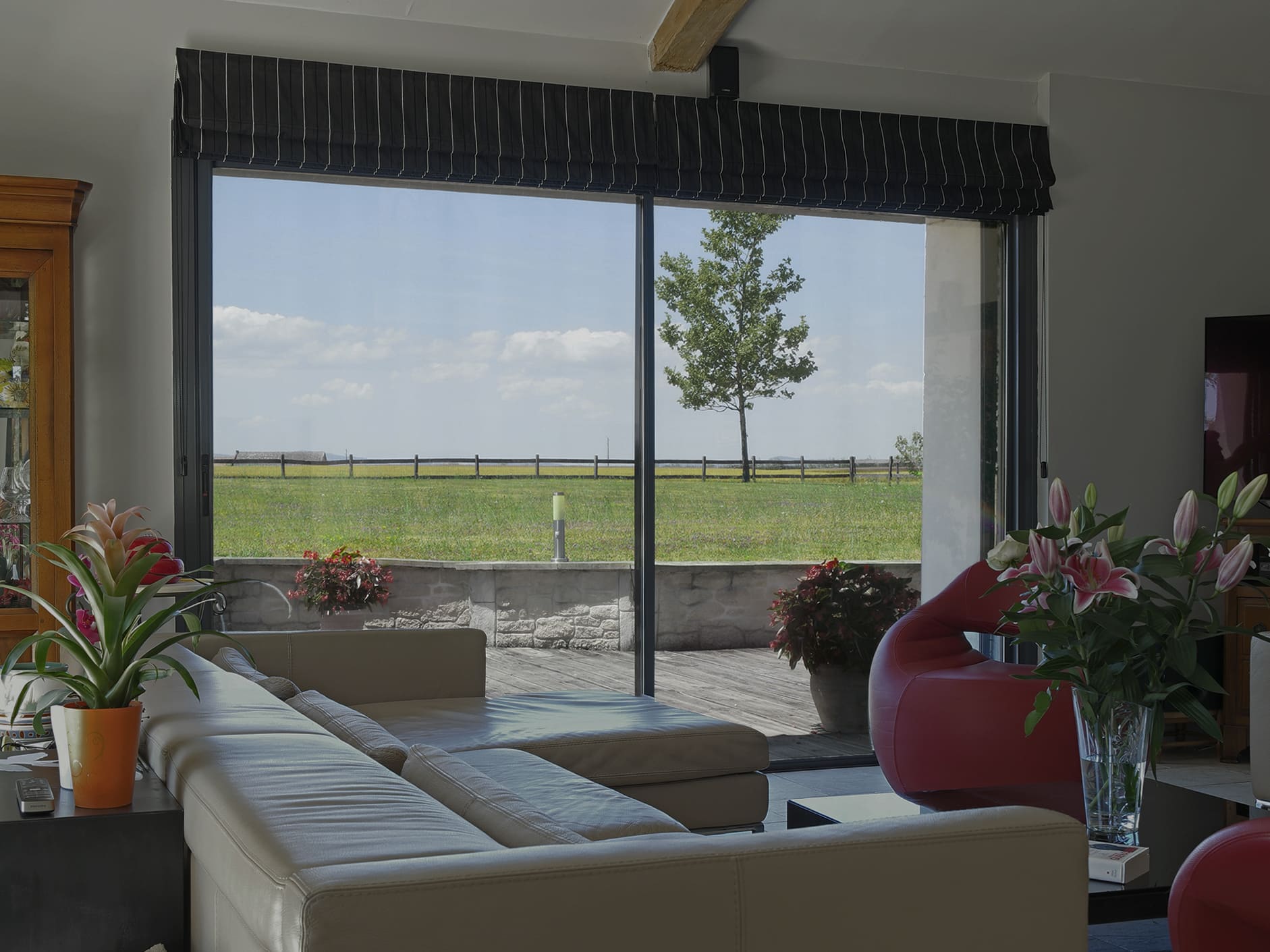 - Luminis Films - Individual Interior view with and without the neutral stainless steel heat protection film