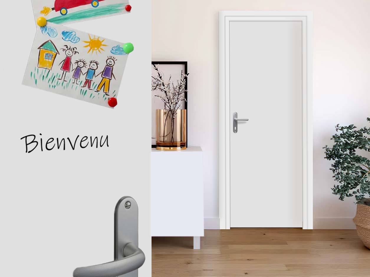 Film tableau effaçable aimanté type Velleda blanc mat - Luminis Films