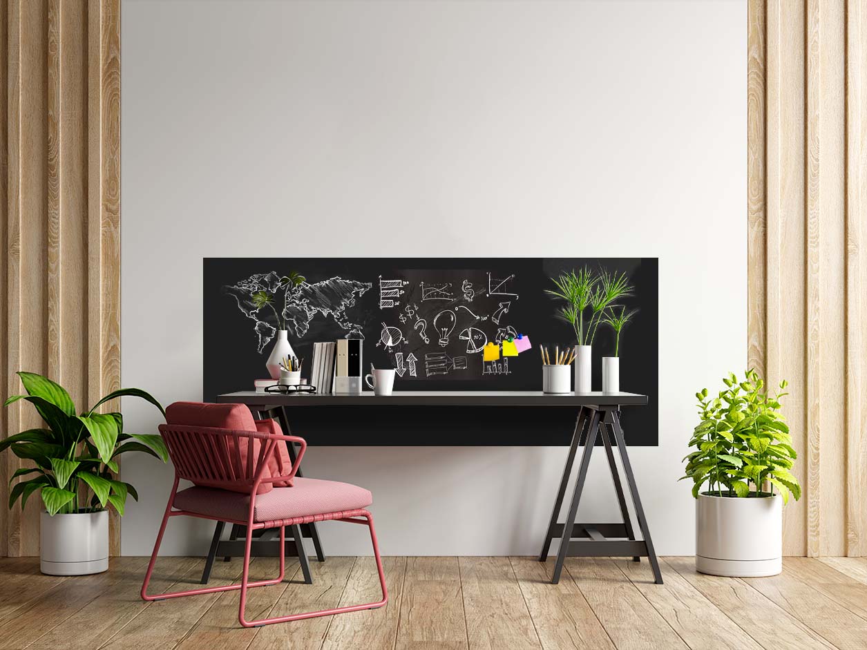 Film tableau aimanté effet ardoise noir - Luminis Films