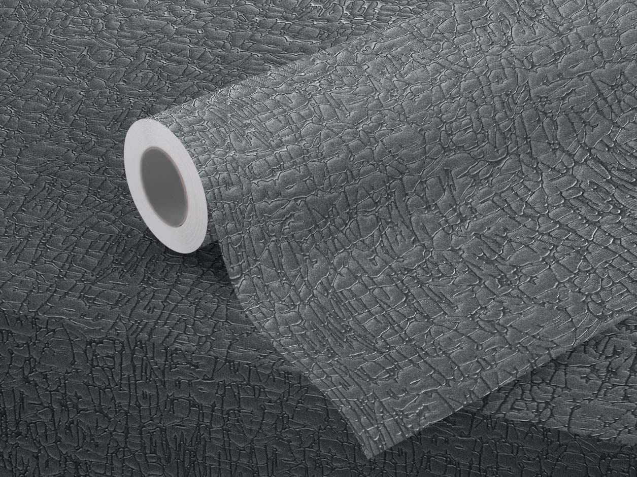 Self-adhesive paper with silver crackle effect. Luminis Films