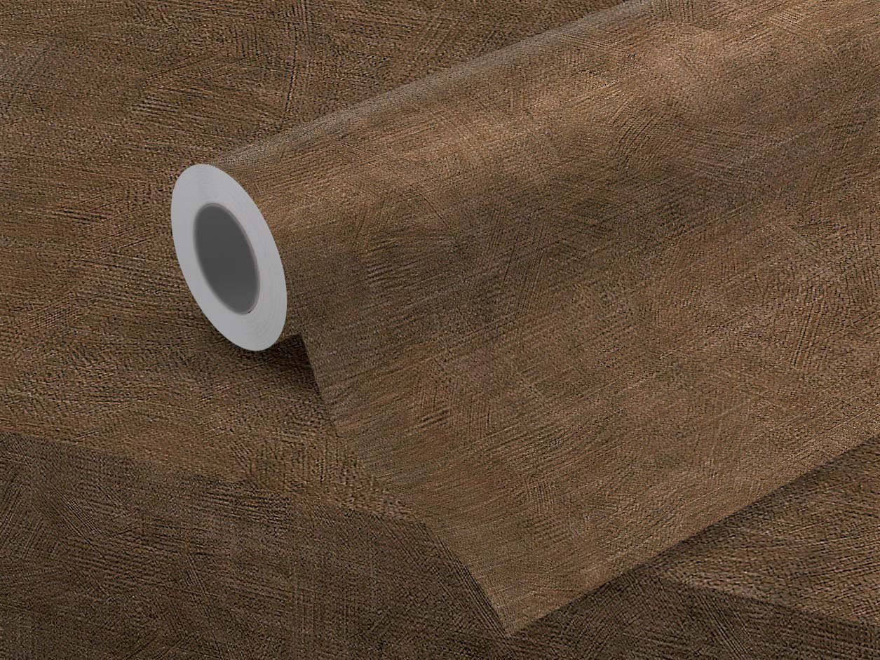 Decorative brushed brown fabric covering. Luminis Films