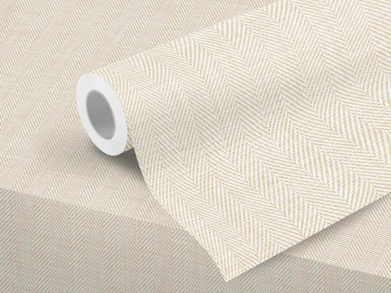 Stoff Fischgrätmuster beige Pastille Farbe