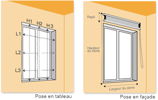 mesure store plissé