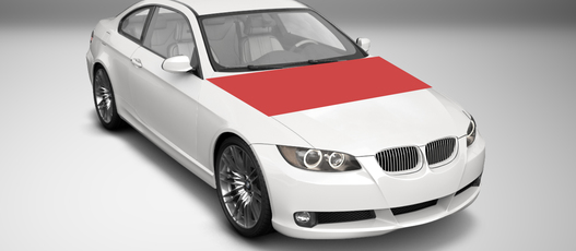 Tinted film kit 1 wrapping for hood - small Tinted film kit 1 wrapping for hood - small