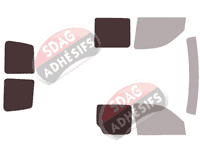 Gabarit vitrage - kit 3/4 arrière - Citroën Berlingo (1) Utilitaire 5 portes (1996 - 2008) Gabarit vitrage - kit 3/4 arrière - Citroën Berlingo (1) Utilitaire 5 portes (1996 - 2008)