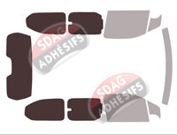 Gabarit vitrage - kit 3/4 arrière - Peugeot Partner (3) Long 4-5 portes (depuis 2018) Gabarit vitrage - kit 3/4 arrière - Peugeot Partner (3) Long 4-5 portes (depuis 2018)