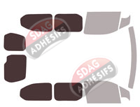 Gabarit vitrage - kit 3/4 arrière - Citroën Berlingo (3) Long 5-6 portes (depuis 2018)