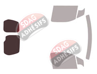 Gabarit vitrage - kit 3/4 arrière - Opel Combo (D) Utilitaire 5-6 portes (depuis 2018)