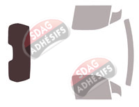 Gabarit vitrage - kit 3/4 arrière - Citroën Berlingo (3) Utilitaire 4-5 portes (depuis 2018)
