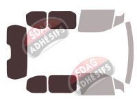 Gabarit vitrage - kit 3/4 arrière - Toyota ProAce City (1) Court 4-5 portes (depuis 2018) Gabarit vitrage - kit 3/4 arrière - Toyota ProAce City (1) Court 4-5 portes (depuis 2018)