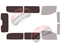 Gabarit vitrage - kit 3/4 arrière - Opel Vivaro (C) Long 4/5 p portes (depuis 2019) Gabarit vitrage - kit 3/4 arrière - Opel Vivaro (C) Long 4/5 p portes (depuis 2019)