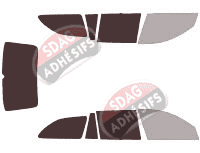 Gabarit vitrage - kit 3/4 arrière - Skoda Octavia (2) Combi Break 5 portes (2005 - 2013) Gabarit vitrage - kit 3/4 arrière - Skoda Octavia (2) Combi Break 5 portes (2005 - 2013)