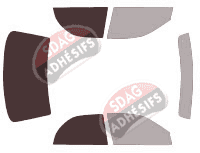 Gabarit vitrage - kit 3/4 arrière - Subaru Impreza (2) Berline 4 portes (2000 - 2007) Gabarit vitrage - kit 3/4 arrière - Subaru Impreza (2) Berline 4 portes (2000 - 2007)