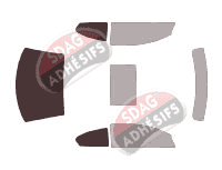 Gabarit vitrage - kit 3/4 arrière - Chrysler Sebring (2) Coupe 2 portes (2001 - 2007)