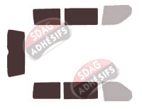 Gabarit vitrage - kit 3/4 arrière - Volkswagen Transporter T5 (5) Court 4 portes (2003 - 2015) Gabarit vitrage - kit 3/4 arrière - Volkswagen Transporter T5 (5) Court 4 portes (2003 - 2015)