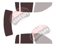Gabarit vitrage - kit 3/4 arrière - Cadillac Fleetwood (2) Brougham Berline 4 portes (1993 - 1996)