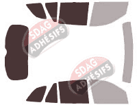 Gabarit vitrage - kit 3/4 arrière - Hyundai Santa Fe (2) 5 portes (2006 - 2012) Gabarit vitrage - kit 3/4 arrière - Hyundai Santa Fe (2) 5 portes (2006 - 2012)