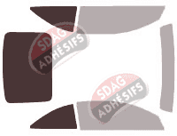 Gabarit vitrage - kit 3/4 arrière - Pontiac G6 (1) Convertible Cabriolet 2 portes (2006 - 2011)