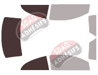 Gabarit vitrage - kit 3/4 arrière - Volvo C70 (2) CC Cabriolet 2 portes (2005 - 2013)