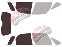 Gabarit vitrage - kit 3/4 arrière - Fiat Sedici 5 portes (depuis 2006)