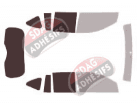 Gabarit vitrage - kit 3/4 arrière - Jeep Compass (1) 5 portes (2006 - 2017)