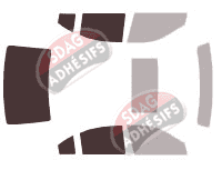 Gabarit vitrage - kit 3/4 arrière - Kia Magentis Berline 4 portes (2005 - 2010)