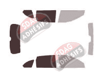 Gabarit vitrage - kit 3/4 arrière - Chevrolet Captiva 5 portes (2006 - 2015)