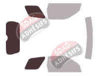Gabarit vitrage - kit 3/4 arrière - Suzuki Grand Vitara (3) 3 portes (2005 - 2015)