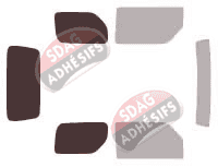 Gabarit vitrage - kit 3/4 arrière - Suzuki Jimny (3) 3 portes (2006 - 2010) Gabarit vitrage - kit 3/4 arrière - Suzuki Jimny (3) 3 portes (2006 - 2010)