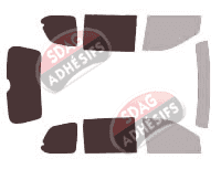 Gabarit vitrage - kit 3/4 arrière - Kia Carnival (3) 5 portes (2006 - 2016)