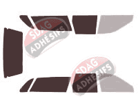 Gabarit vitrage - kit 3/4 arrière - Chevrolet Caprice (4) Wagon Break 5 portes (1991 - 1996)
