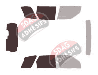Gabarit vitrage - kit 3/4 arrière - Mazda Tribute 5 portes (2007 - 2011)