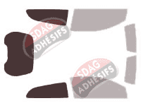 Gabarit vitrage - kit 3/4 arrière - Volvo C30 Coupe 3 portes (2006 - 2013)