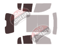 Gabarit vitrage - kit 3/4 arrière - Smart ForFour (1) 5 portes (2004 - 2010)