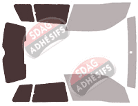 Gabarit vitrage - kit 3/4 arrière - Alfa Romeo 145 3 portes (1994 - 2002)