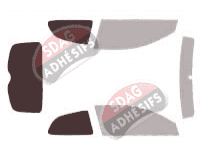 Gabarit vitrage - kit 3/4 arrière - Hyundai Accent (3) 3 portes (2006 - 2011)