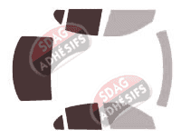 Gabarit vitrage - kit 3/4 arrière - Cadillac BTS Berline 4 portes (2005 - 2010)