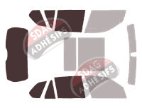 Gabarit vitrage - kit 3/4 arrière - Bmw X5 (2) 5 portes (2006 - 2013)