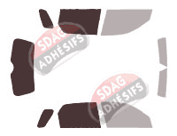 Gabarit vitrage - kit 3/4 arrière - Daihatsu Terios (2) 5 portes (2006 - 2017) Gabarit vitrage - kit 3/4 arrière - Daihatsu Terios (2) 5 portes (2006 - 2017)