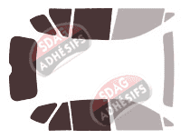 Gabarit vitrage - kit 3/4 arrière - Kia Carens (2) 5 portes (2006 - 2013) Gabarit vitrage - kit 3/4 arrière - Kia Carens (2) 5 portes (2006 - 2013)