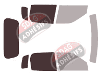 Gabarit vitrage - kit 3/4 arrière - Suzuki Ignis (1) Court 5 portes (2000 - 2007) Gabarit vitrage - kit 3/4 arrière - Suzuki Ignis (1) Court 5 portes (2000 - 2007)