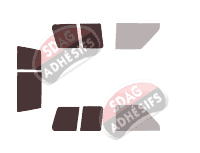 Gabarit vitrage - kit 3/4 arrière - Nissan Patrol GR (4) 2 Portes Arriéres 3 portes (1988 - 1998)