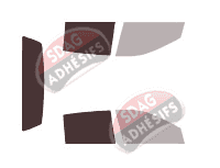 Gabarit vitrage - kit 3/4 arrière - Ssangyong Actyon Sport Pick-up 4 portes (2007 - 2018)