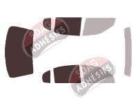 Gabarit vitrage - kit 3/4 arrière - Chevrolet Classic Berline 4 portes (2004 - 2007)