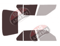 Gabarit vitrage - kit 3/4 arrière - Renault R 19 (1) 5 portes (1988 - 1999)