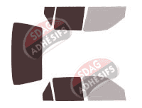 Gabarit vitrage - kit 3/4 arrière - Ford Fiesta (3) 5 portes (1989 - 1995)