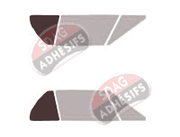 Gabarit vitrage - kit 3/4 arrière - Peugeot 306 (1) Cabriolet 2 portes (1993 - 2002) Gabarit vitrage - kit 3/4 arrière - Peugeot 306 (1) Cabriolet 2 portes (1993 - 2002)