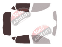 Gabarit vitrage - kit 3/4 arrière - Hyundai i30 (1) 5 portes (2007 - 2012)